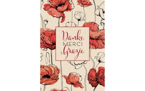 Natur Verlag, Natur Verlag Dankeskarte Mohn A4, Natur Verlag Dankeskarte Mohn A4