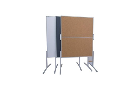Franken, FRANKEN Moderationstafel, klappbar, 1200 x 1500 mm, Filz, blau, Franken Moderationstafel PRO, klappbar, beidseitig verwendbar, B 1200 x H 1500 mm, Filz, blau, MT880303
