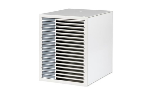 styro, Styro Kunststoffbox styrokay, 11mm, 6 Farben, 18 Fächer, 11-91181.05, Styro Schubladenbox Styrokay 18 Schubladen