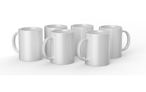 Cricut, Cricut Ceramic Mug Blank Tasse Weiß, Cricut Tasse »Infusible Ink / Mug«, (6 tlg.)