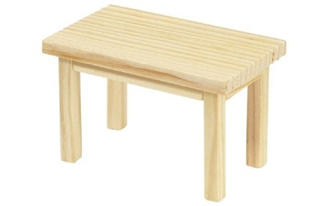 HobbyFun, HobbyFun Mini-Möbel Tisch 8 x 5 x 5 cm, HobbyFun Mini-Möbel Tisch 8 x 5 x 5 cm