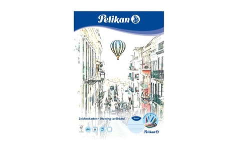 Pelikan, Pelikan Zeichenblock 170g/m² DIN A4 Zeichenkarton 25 Blatt, Pelikan Zeichenblock 170g/m² DIN A4 Zeichenkarton 25 Blatt
