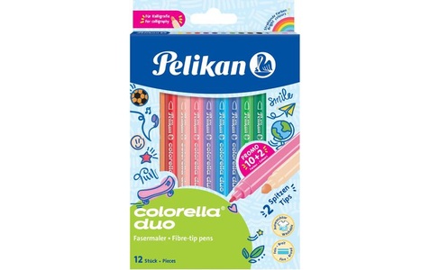 Pelikan, Colorella duo C407/12, Stift, Pelikan Doppelfasermaler Colorella duo C407, 12er Set