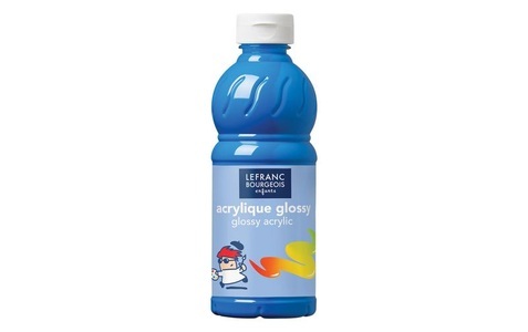 Opitec, Opitec - Acrylfarbe Glänzend Glossy, 500 Ml Primärblau, LEFRANC Acrylfarbe Glossy 500 ml, Blau