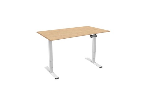 Contini, Contini höhenverstellbarer Bürotisch 1.6x0.8m Ahorn Natur, Contini höhenverstellbarer Bürotisch 1.6x0.8m Ahorn Natur