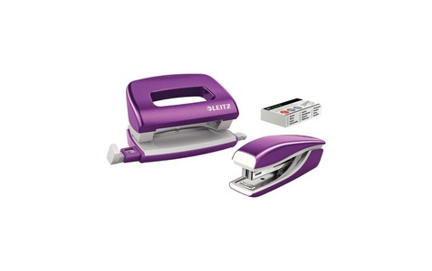 undefined, Leitz NeXXt 55612062 stapler Metallic,Violet, Leitz Locher/Hefter NeXXt, violett, Set, 5561-20-62