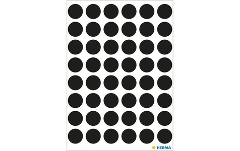 undefined, HERMA Multi-purpose labels ø 12mm black 240 pcs selbstklebendes Etikett 240 Stück(e), HERMA Markierungspunkte 13mm 1869 schwarz 240 Stück