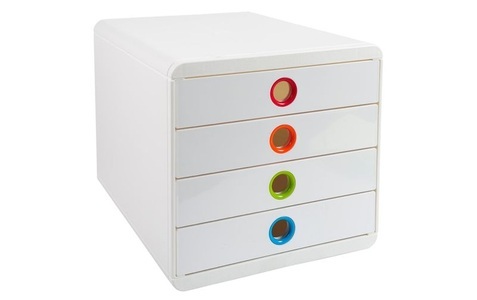 Exacompta, Exacompta Schubladenelement Pop Box, Exacompta Schubladenbox Pop-Box Weiss