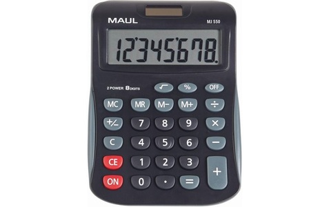 Maul, Maul MJ 550 Tischrechner Schwarz Display (Stellen): 8 batteriebetrieben, solarbetrieben (B x H) 155 mm x 11 mm, Maul MJ 550 Tischrechner Schwarz Display (Stellen): 8 batteriebetrieben, solarbetrieben (B x H) 155 mm x 11 mm