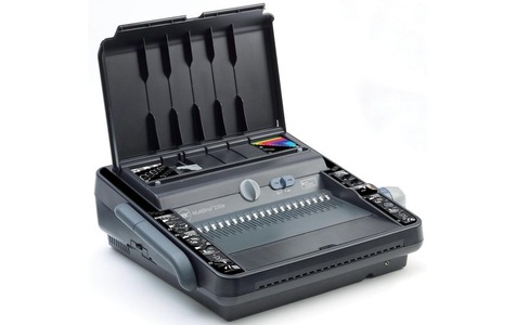 GBC, Elektrisches Bindegerät GBC MultiBind 230E, Draht-/Plastikbindung 125/450 Blatt, Stanzung 30 Blatt, A4 & A5, schwarz, 