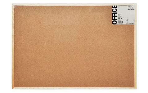 undefined, Pinwand Kork, Office Pinnwand 60 cm x 40 cm, Braun
