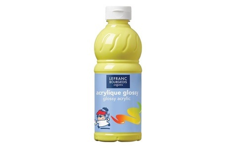 LEFRANC, LEFRANC Acrylfarbe Glossy 500 ml, Zitronengelb, LEFRANC Acrylfarbe Glossy 500 ml, Zitronengelb
