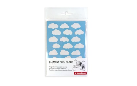 XXXLutz, XXXLutz Magnettafel 2,3/1,2 cm , Ml3030 , weiss , Metall , 2.3 cm , 009137046601, trendform - Magnetpunkte ELEMENT CLOUD FLEX 24er Set, One Size, Weiss