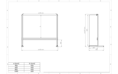 Franken, Spuckschutz Franken, Stärke 3 mm, Seitenteile, Fußprofile & Quertraverse, Aluminium & Acrylgas klar, B 1029 x T 420 x H 927 mm, Franken Tresen- und Schreibtisch Schutzscheibe Freistehend mit Seitenwand Aluminiumsäule 1000 X 650 mm Gehärtetes Glas Silber Eloxiert