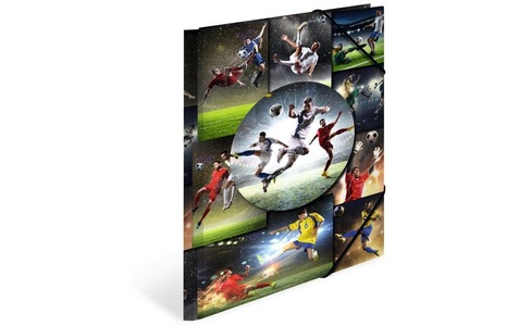 HERMA, HERMA Gummibandmappe A4 Football, Karton, mit Innendruck, HERMA Gummibandmappe A4 Football, Karton, mit Innendruck