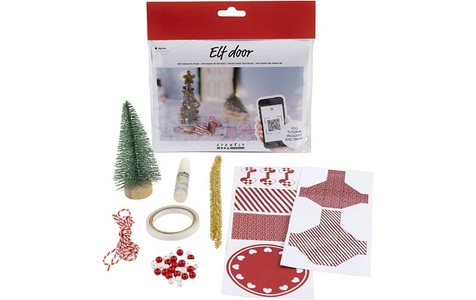 Creativ Company, Creativ Company Mini-Utensilien Wichteltür Weihnachtsbaum und Geschenke, 