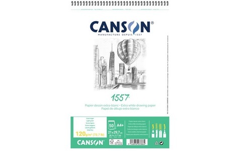 Canson, CANSON Skizzenpapier A4 31412A001 120g, weiss 50 Blatt