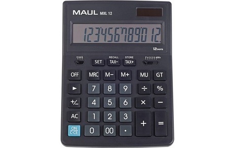 Maul, Maul MXL 12 Tischrechner Schwarz Display (Stellen): 12 batteriebetrieben, solarbetrieben (B x T) 155 mm x 205 mm, Maul Taschenrechner MXL12 Schwarz