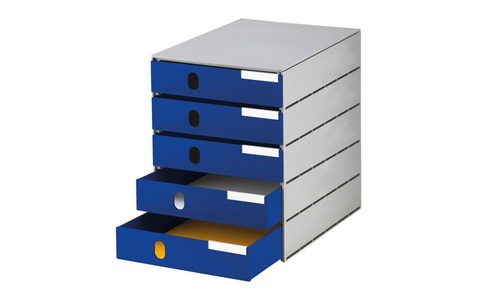 styro, STYRO Schubladenbox grau 16-800038 5 Fächer, STYRO Schubladenbox grau 16-800038 5 Fächer