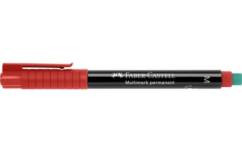 Faber-Castell, FABER-CASTELL OHP MULTIMARK M 152521 rot perm.