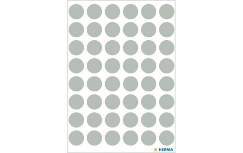 undefined, HERMA 1858 selbstklebende Etikette, HERMA Etiketten rund 13mm 1858 grau 240 Stück