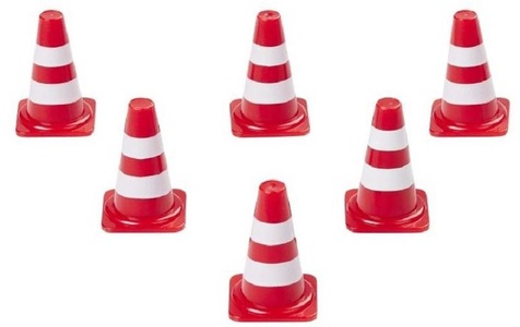 HobbyFun, HobbyFun Mini-Utensilien Pylonen Rot/Weiss, HobbyFun Mini-Utensilien Pylonen Rot/Weiss