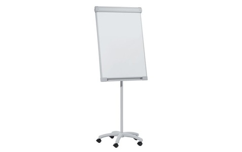Franken, Franken Flipchart PROSerie FC41, Franken Flipchart PRO Mobil FC41, 5 Rollen, höhenverstellbar, magnethaftend, Ablageschale, Tafel 670 x 950 mm