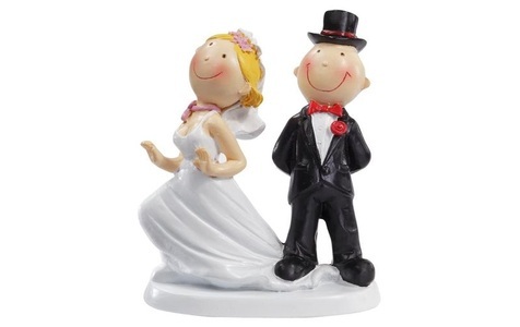 HobbyFun, HobbyFun Mini-Figur Hochzeitspaar 9 cm, HobbyFun Mini-Figur Hochzeitspaar 9 cm
