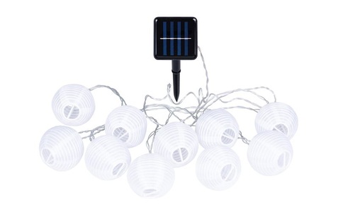 CoCon, COCON Lichterkette LED Solar, Weiss, Cocon LED-Lichterkette »LED Solar Weiss«, 10 St.-flammig