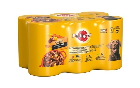 Pedigree, Pedigree Saftiges Hundefutter in Sauce assortiert 6x400g, Pedigree PED Rind, Huhn, Kaninchen 6x400g