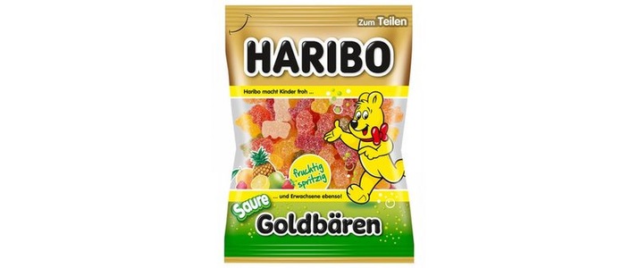 Haribo Süssigkeiten, Haribo Goldbären Sauer 175g, Haribo Goldbären Sauer 175g