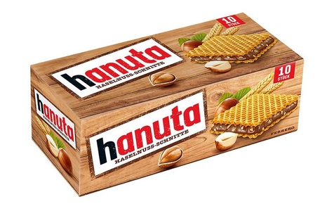 Ferrero, hanuta 10er Haselnuss Schnitten, Hanuta 10er 220g