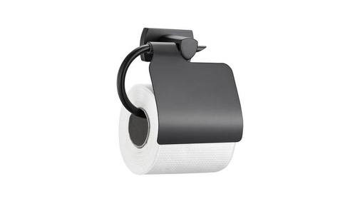 BIASCA, BIASCA Toilettenpapierhalter schwarz matt, BIASCA Toilettenpapierhalter schwarz matt