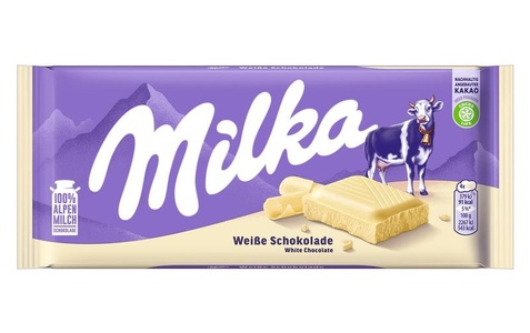 Milka, Milka Weisse Schokolade - 100 g, Milka Weiße Schokolade 100g