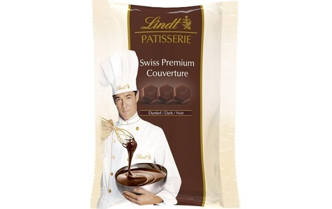 Lindt & Sprüngli, Lindt dunkle Surfinschokolade Couverture für Schokoladenbrunnen 500g, Lindt Patisserie Swiss Premium Couverture Dunkel 500 g