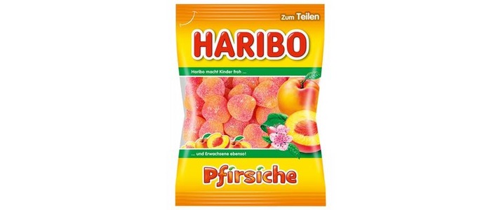 Haribo Süssigkeiten, Haribo Pfirsiche 175g, Haribo Pfirsiche