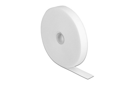 Delock, Delock Klettband 10m x 20mm Weiss, Delock Klettband 10m x 20mm Weiss