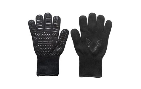 Fennek Grill, FENNEK Grill Grillhandschuh mit Logo, Schwarz, Fennek Grill Grillhandschuh mit Logo, Schwarz