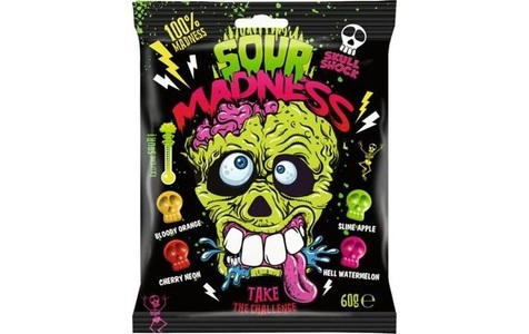 Candyshop.ch, Sour Madness Fruchtgummi 60g, Sour Madness Fruchtgummi 60g