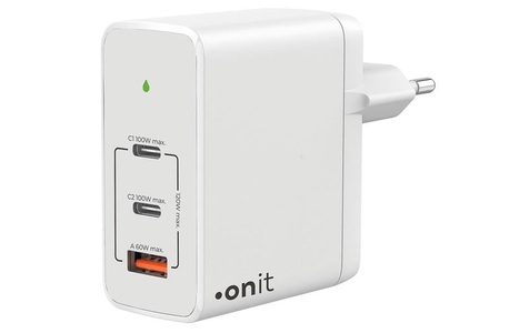 onit, onit USB-Wandladegerät Trial QC5.0 120 W GaN Weiss, onit USB-Ladegerät »Trial QC5.0«