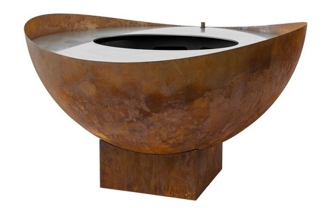 undefined, Feuerstelle »Feu du Jardin Wave rost«, FEU DU JARDIN Feuerstelle Wave, Ø 98 x 57 cm, Rostbraun
