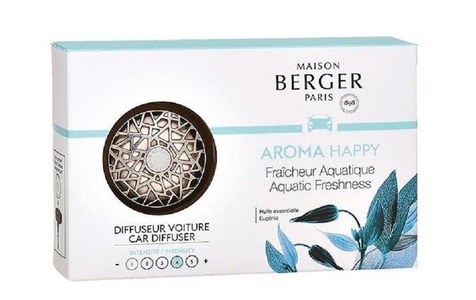 MAISON BERGER, Autodiffusor Happy Aquatische Frische Unisex Silber ONE SIZE, Maison Berger Autodiffusor Happy Aquatische Frische