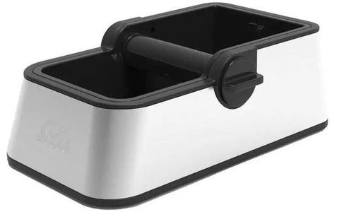 Solis, Solis Abklopfbehälter Perfetta Silber/Schwarz, Solis Perfetta Coffee Knock Box Ausklopfschale ? Kaffeebohnen ? Schwarz