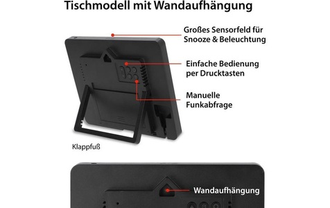 ADE Wanduhr XL, Schwarz/Weiss