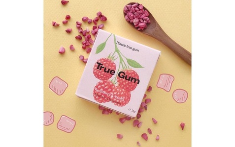True Gum Kaugummi Himbeere & Vanille 21 g