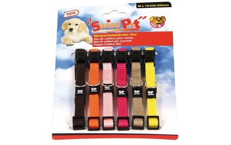 swisspet, swisspet Welpenhalsbänder M-L,6 Stk., SwissPet Hunde-Halsband »M-L«, Nylon