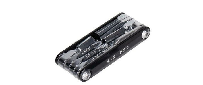 Topeak, TOPEAK Mini P20 Multitool Werkzeug, Topeak P20 Minitool mit Kettennieter, 20 Funktionen