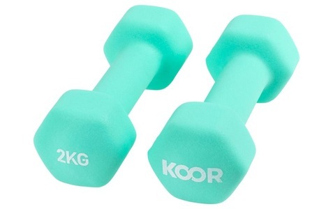 Koor, KOOR Kurzhantel-Set 2 kg, Mint, KOOR Kurzhantel-Set 2 kg, Mint