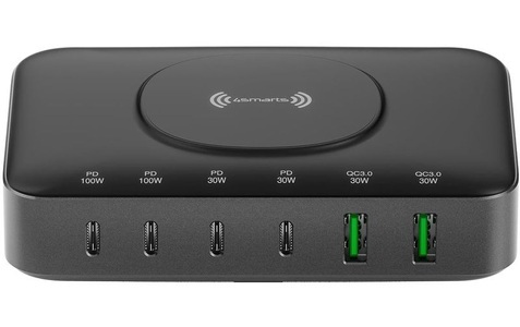 4smarts, 4smarts 7in1 GaN Ladestation Schwarz, 4smarts USB-Ladegerät »GaN Schwarz«