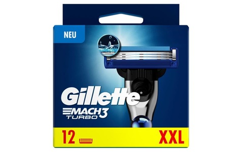 Gillette, Mach3 Turbo Unisex Multicolor 12 Pezzi, Gillette - Mach3 Turbo 3D Systemklingen 12er